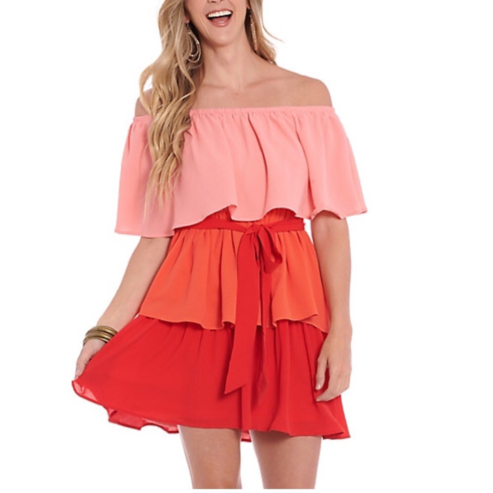 A. Calin x Flying Tomato Color Block Dress